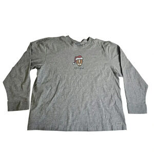 Life Is Good Santa Crusher Football Long Sleeve Tee Men’s XXL